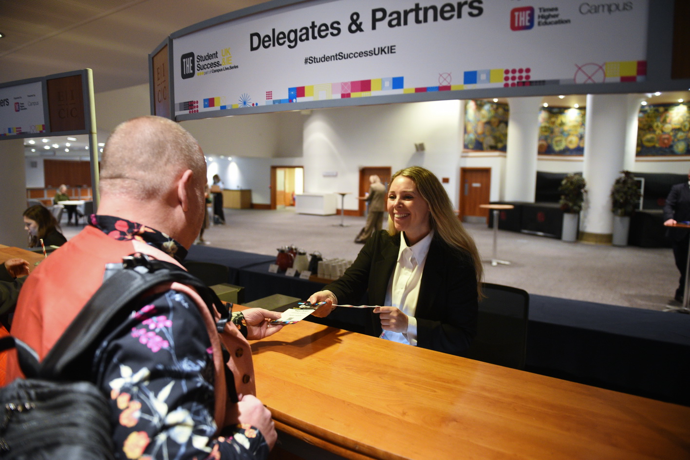 Conference reception photography at a corporate event