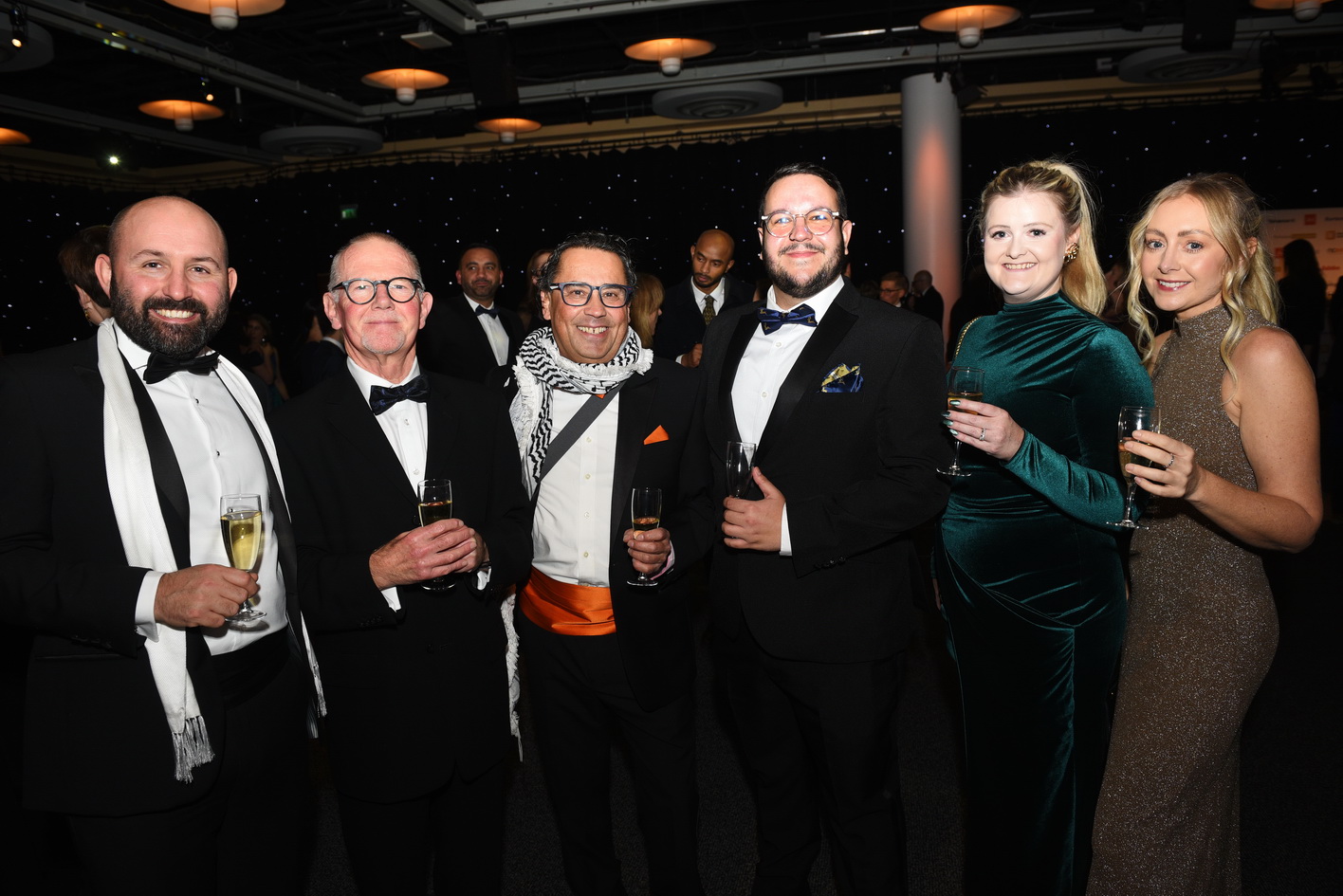 Corporate dinner guests enjoying an evening event