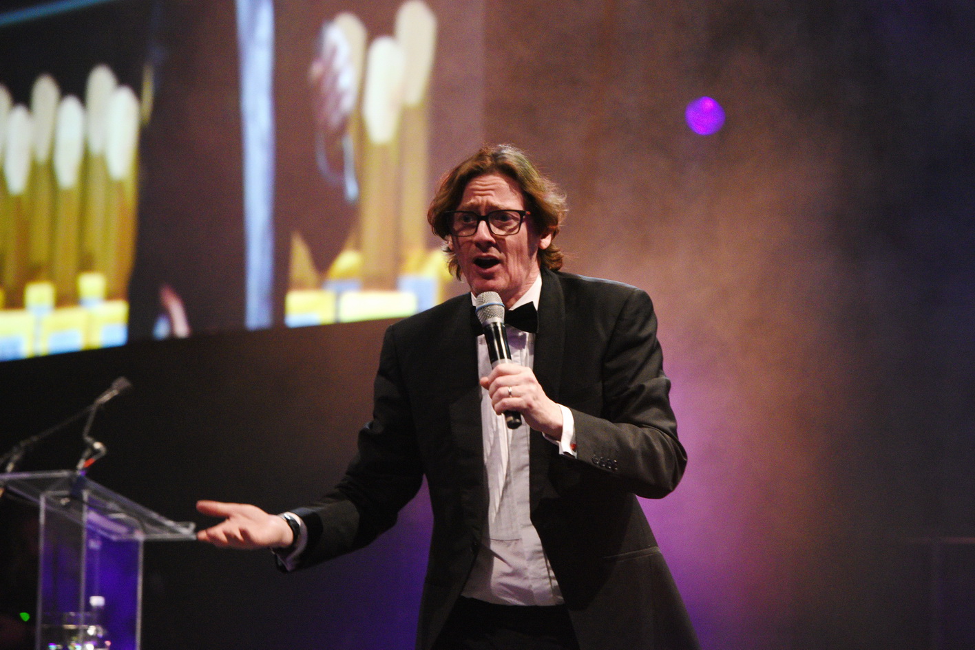 Corporate entertainment at an evening function