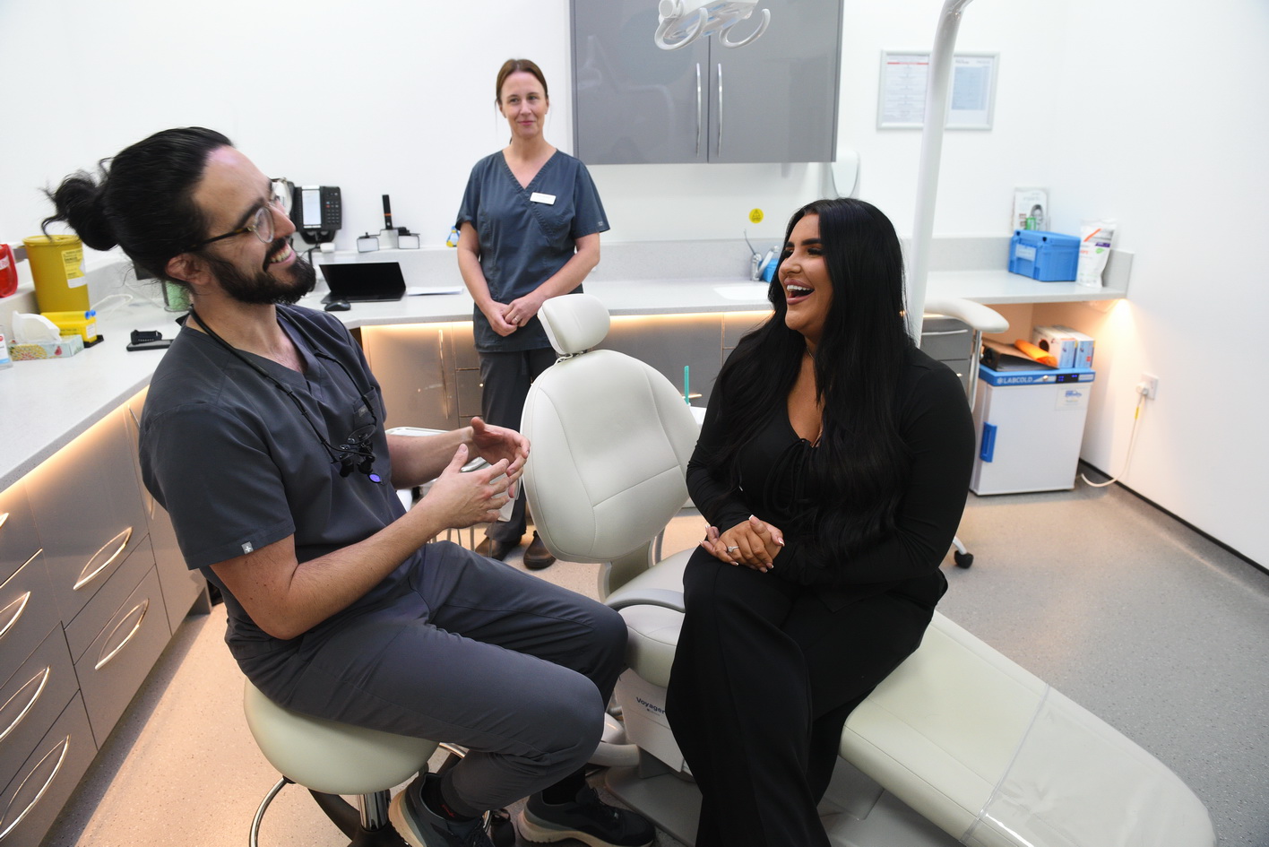 Dental industry fun moments with colleagues photography