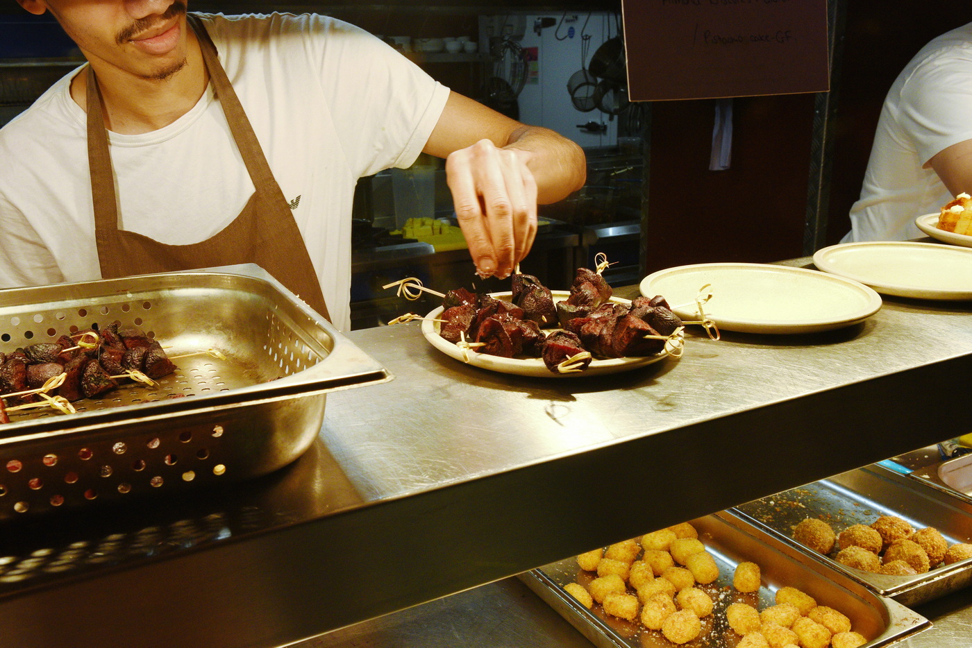 Kitchen photography preparing food for a drinks reception
