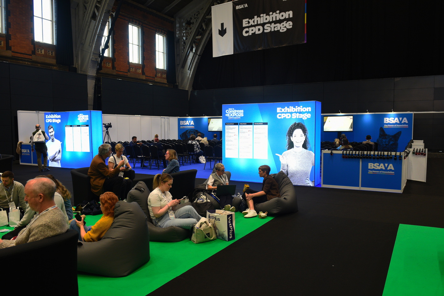 Exhibition photography showcasing stands and branding