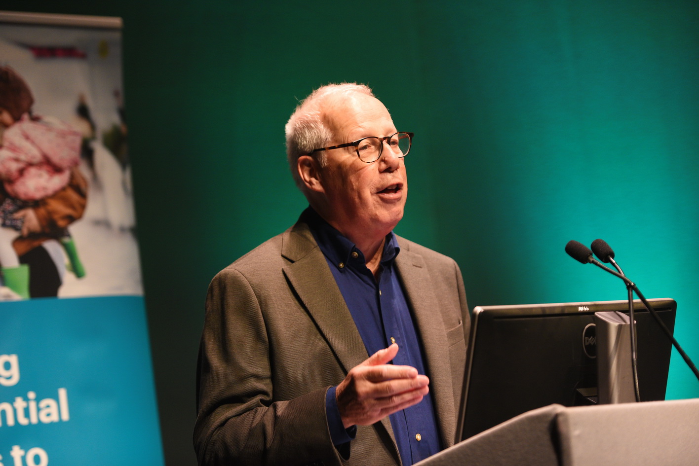 VIP speaker photographed at a major event