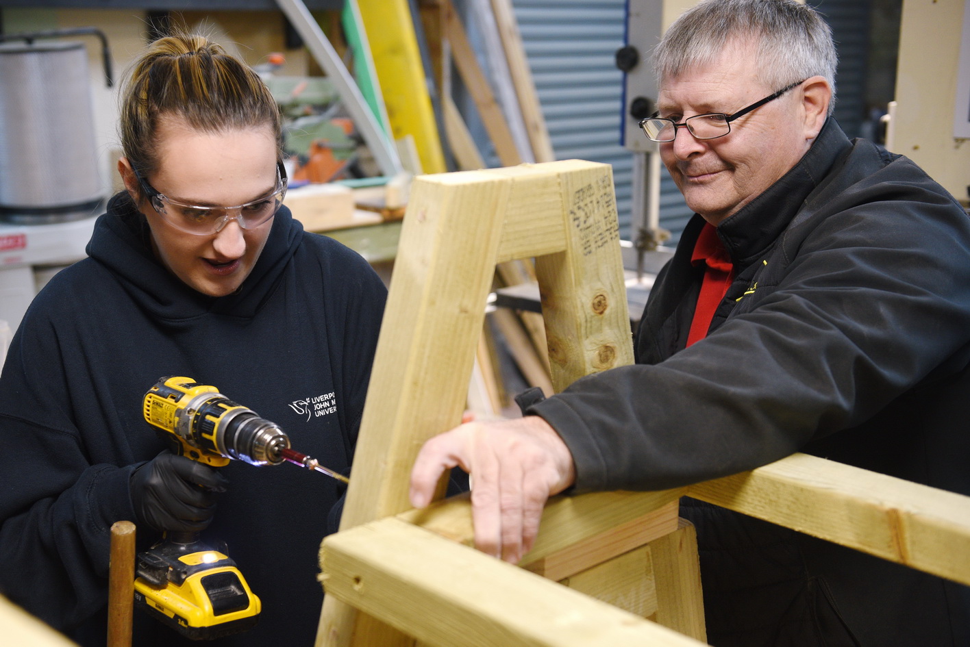 PR Press photography at a community based workshop with a mix of generations in Liverpool