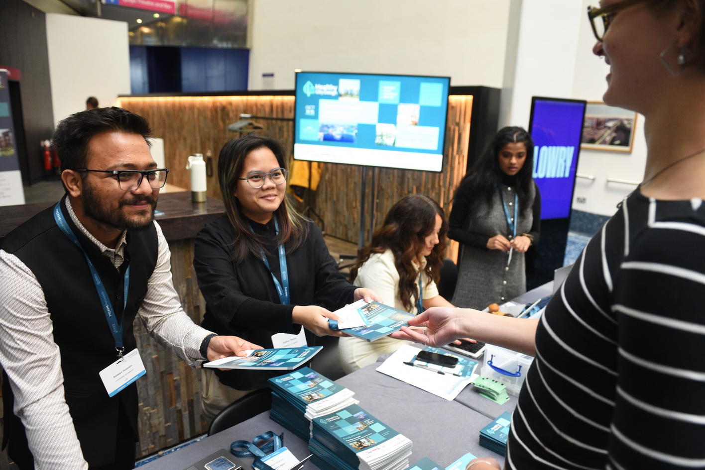 Conference photography - registration table at event in Manchester