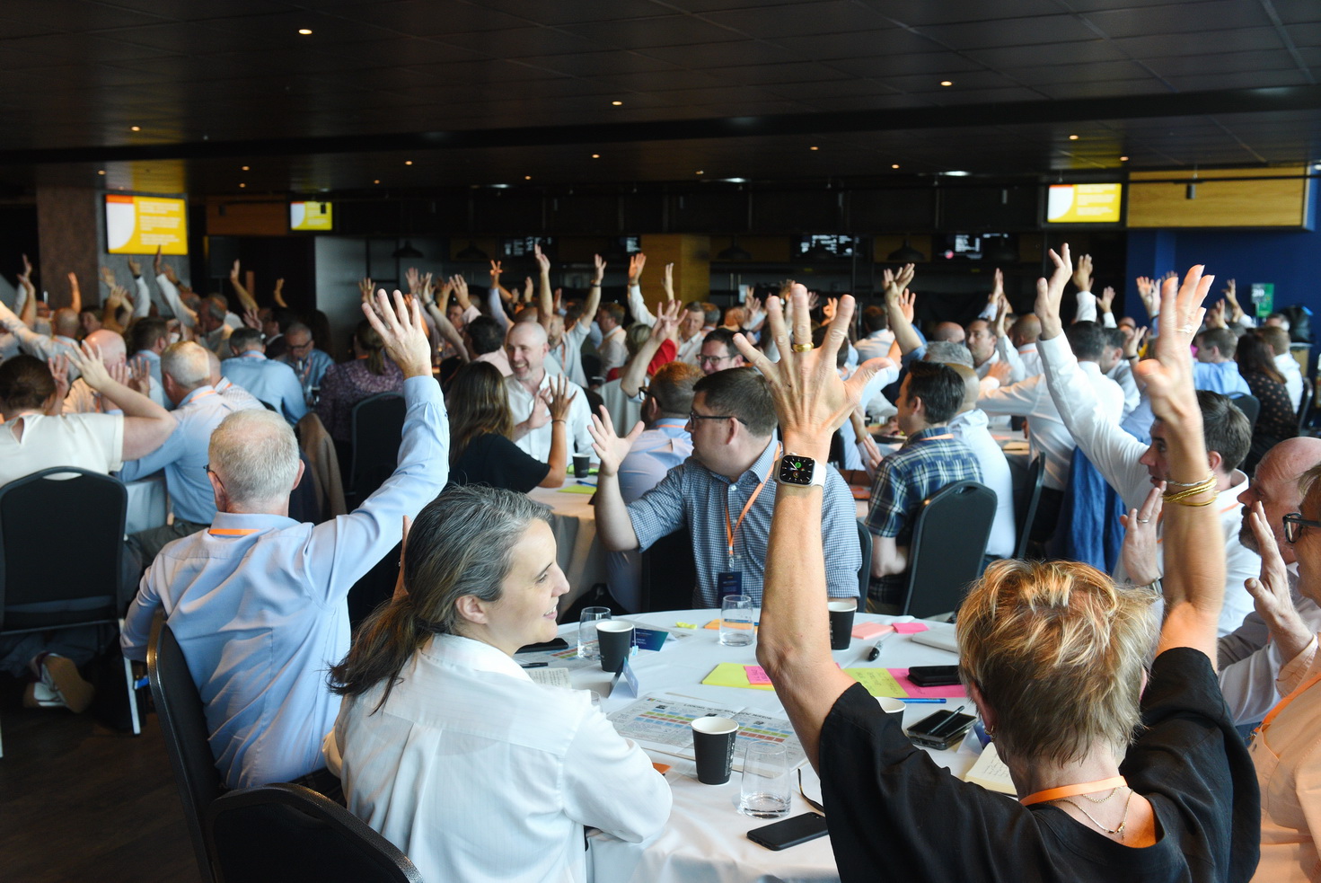 Audience participation at corporate event