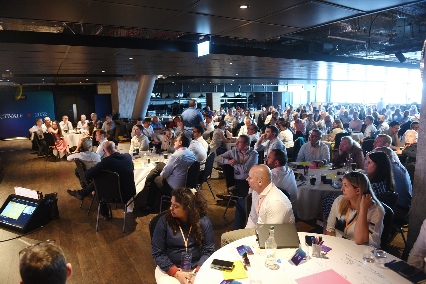 Engaged audience at corporate event