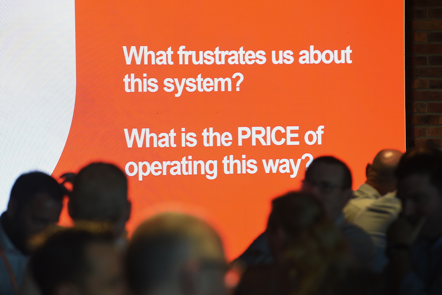 Presentation at corporate event