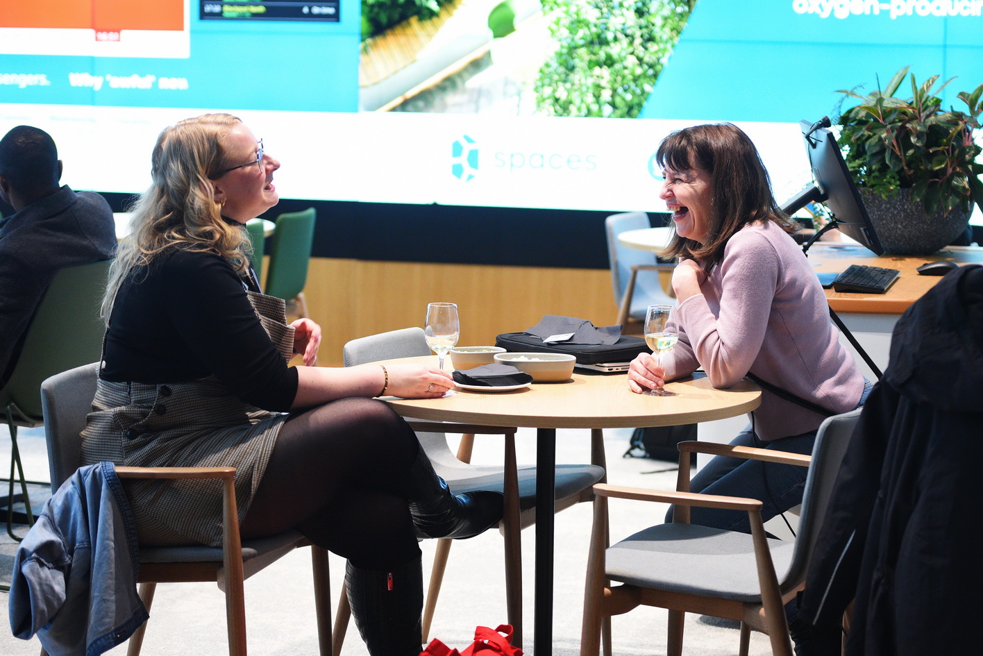 Conference delegates having fun