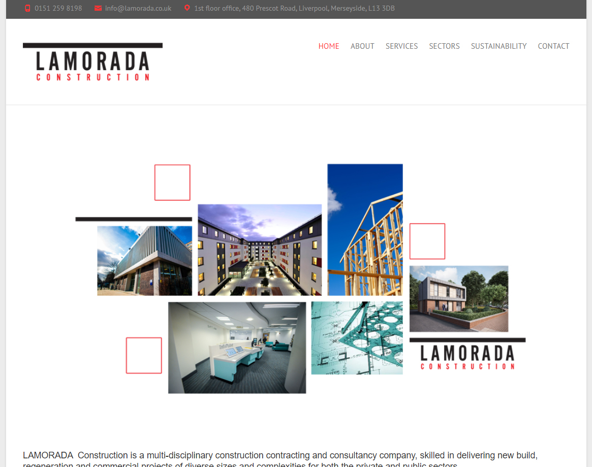 Websites for the construction industry in Liverpool
