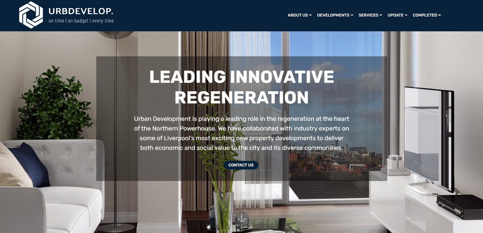 Website example for a Merseyside development business